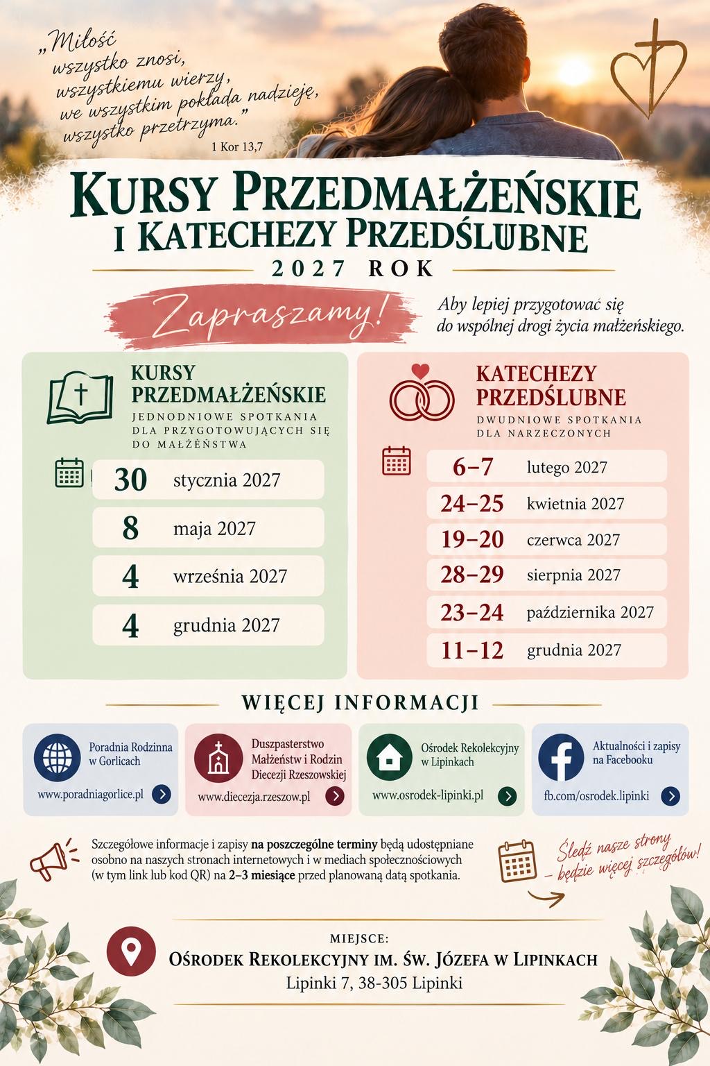 Plan katechez i kursów przedmałżeńskich 2027
